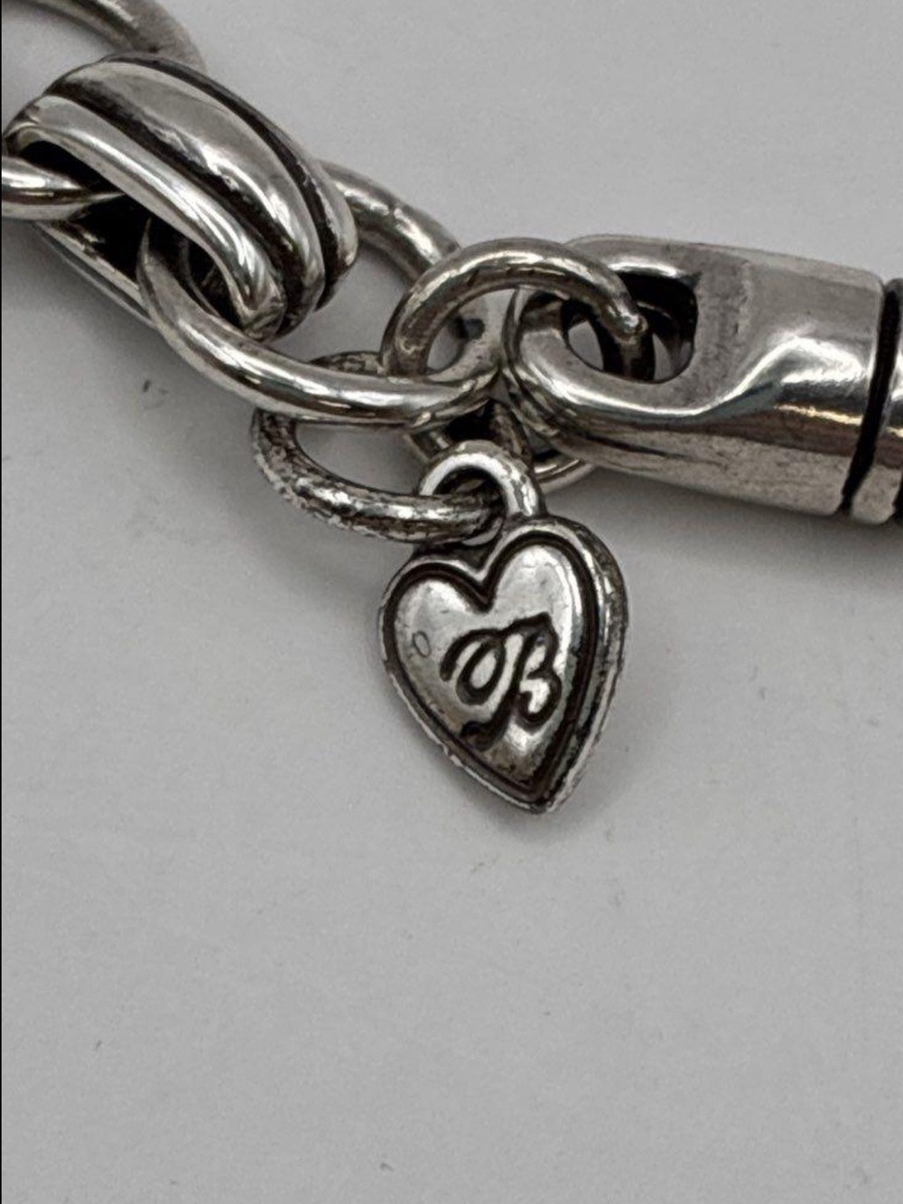 BRIGHTON Retired TRIBECA SILVER Bar LINK NECKLACE 19 in Choker Collar 2571 - Picture 2 of 6